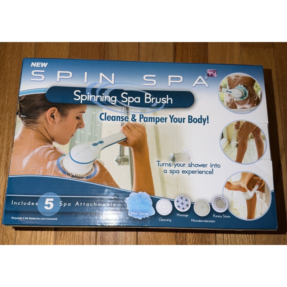 Spin Spa Body Brush with 5 Attachments As Seen On Tv New in Box Pamper Yourself!